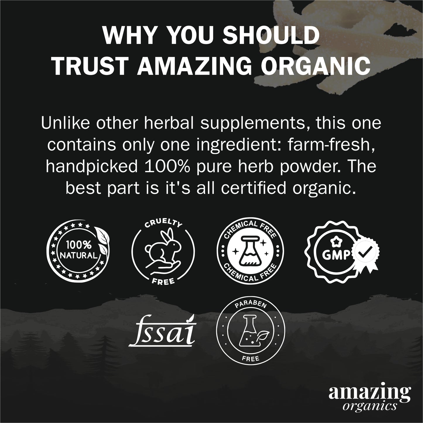 Organic Orange Peel Powder, Preservative Free, Nature & Chemical Free