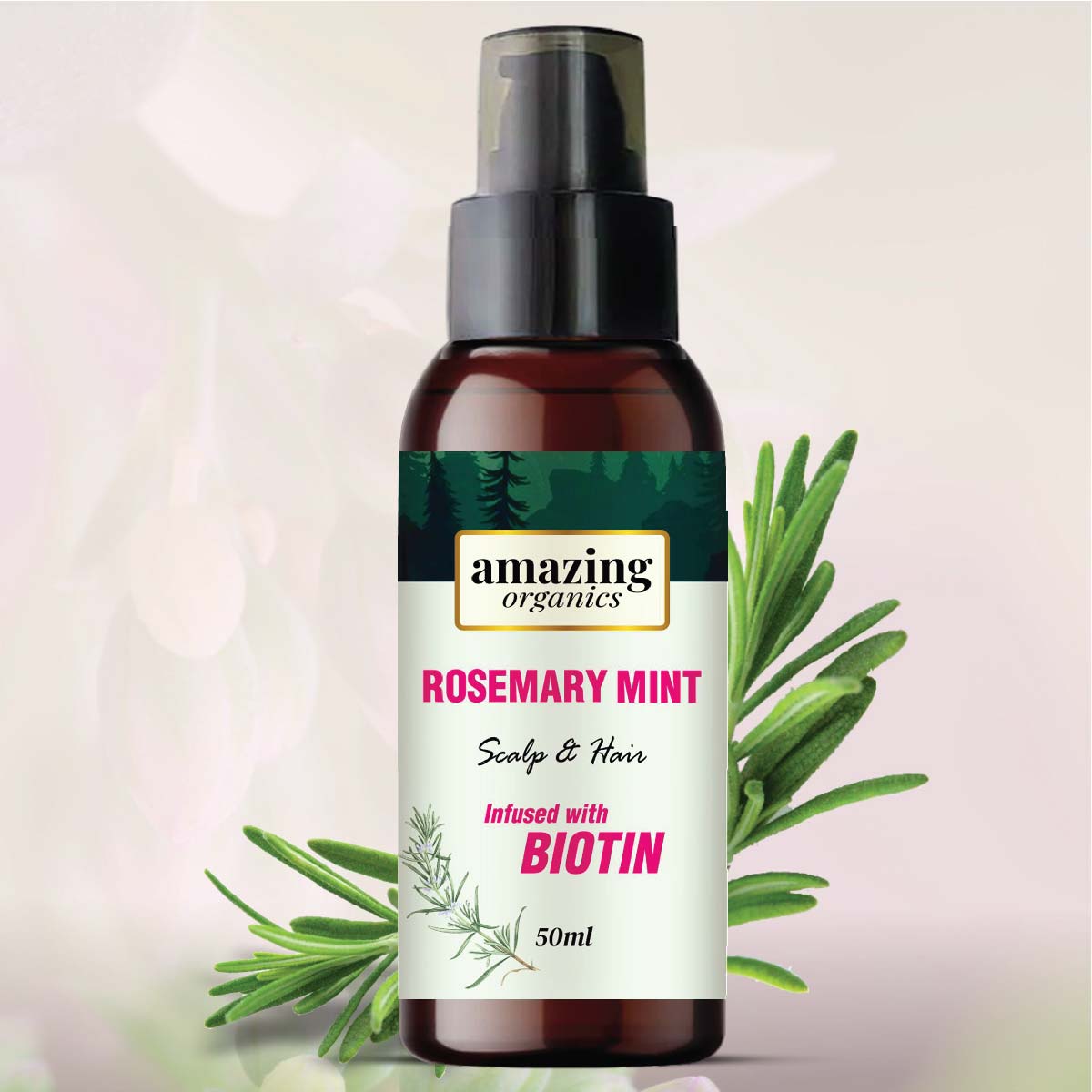 Rosemary Mint Scalp & Hair Strengthening Oil with Biotin & essential oils