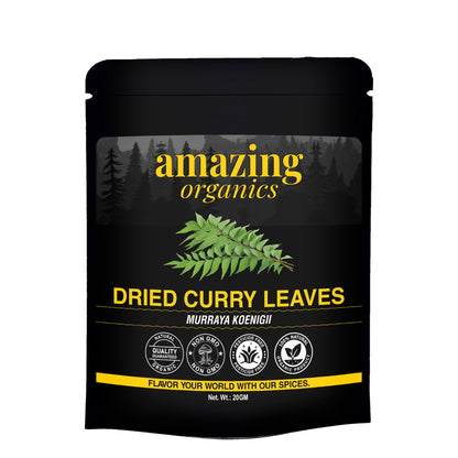 Dried Curry Leaves, Pure, Organic, Non GMO, 100% Natural, Gluten Free 0.8(20g)