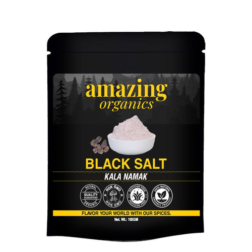 Black Salt Powder (Kala Namak) 3.5ox(100g)  Unrefined, Pure and Natural | Vegan | Gluten Friendly