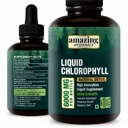 Liquid Chlorophyll Drops - Organic Chlorophyll - Natural Energy Boost