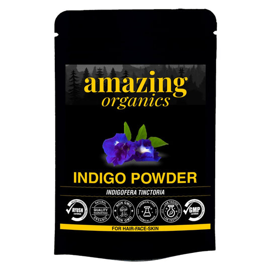 Indigo Powder For Hair Black 100 Grams,Natural Hair and Beard Dye.