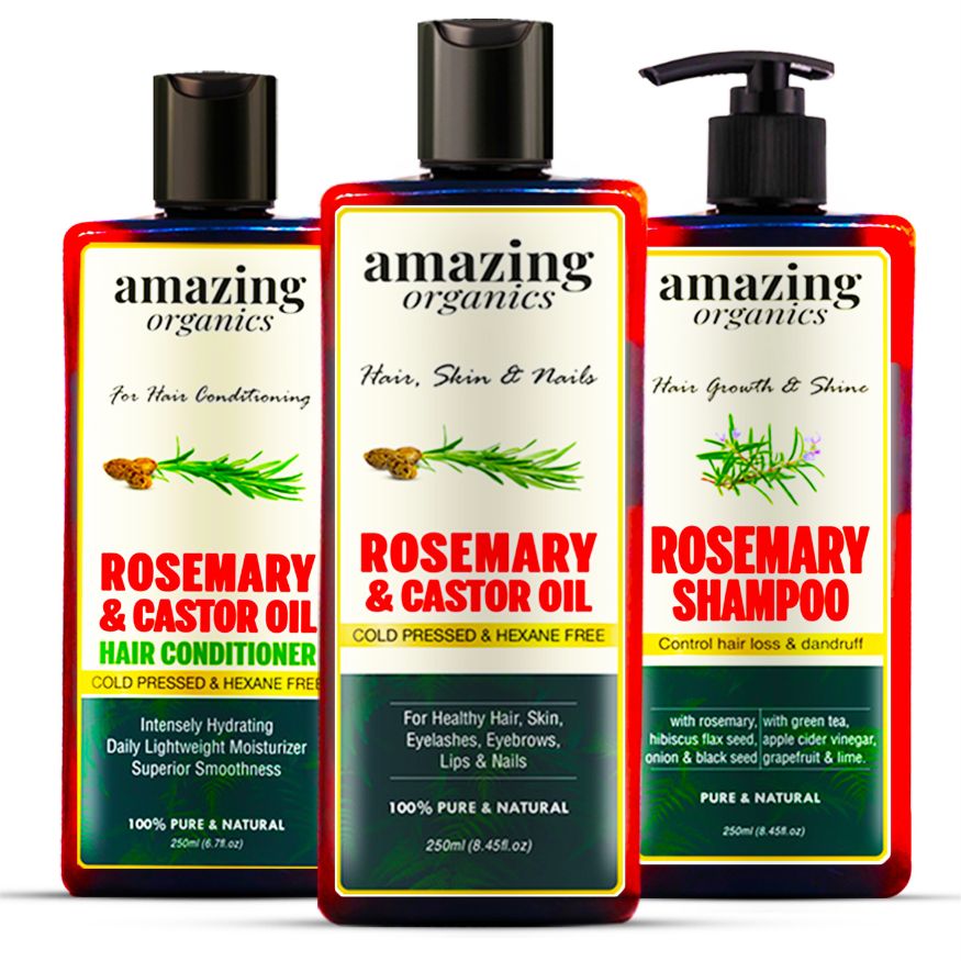 Rosemary Bundle Hair Oil - Shampoo - Conditioner