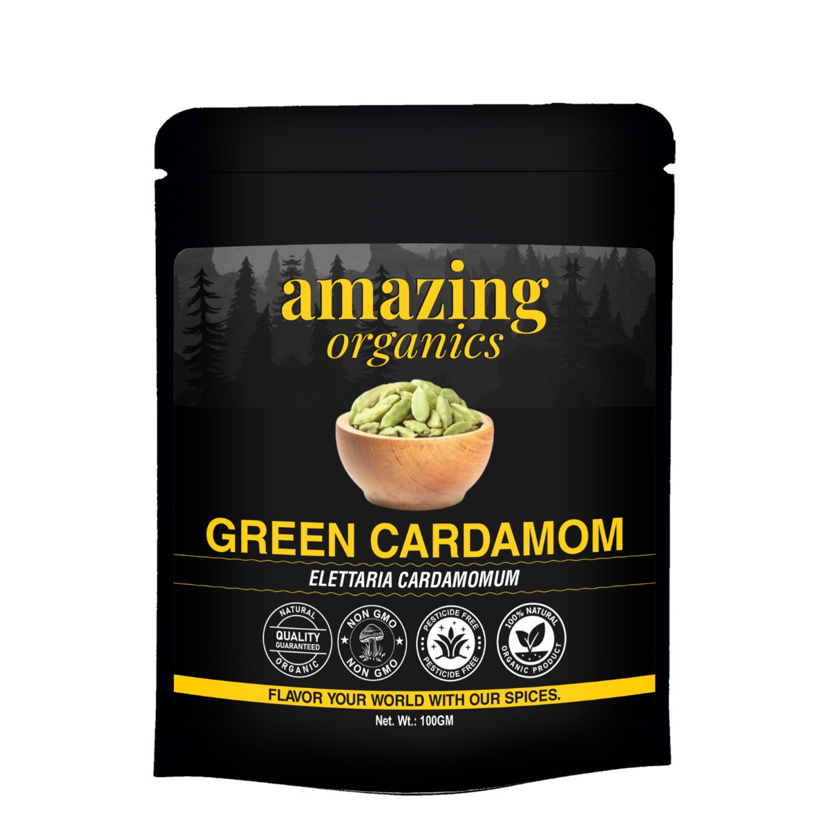 Green Cardamom Pods Spice (Hari Elachi) 3.5oz (100g) ~ All Natural, Vegan, Gluten Friendly, NON-GMO | 3.5oz (100g)