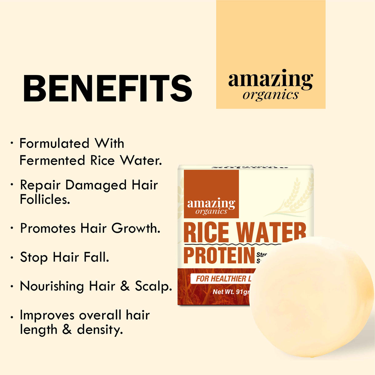 Rice Water Bar - For Healthy Looking Hair