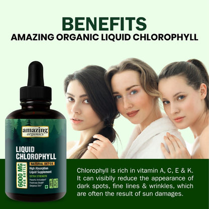 Liquid Chlorophyll Drops - Organic Chlorophyll - Natural Energy Boost