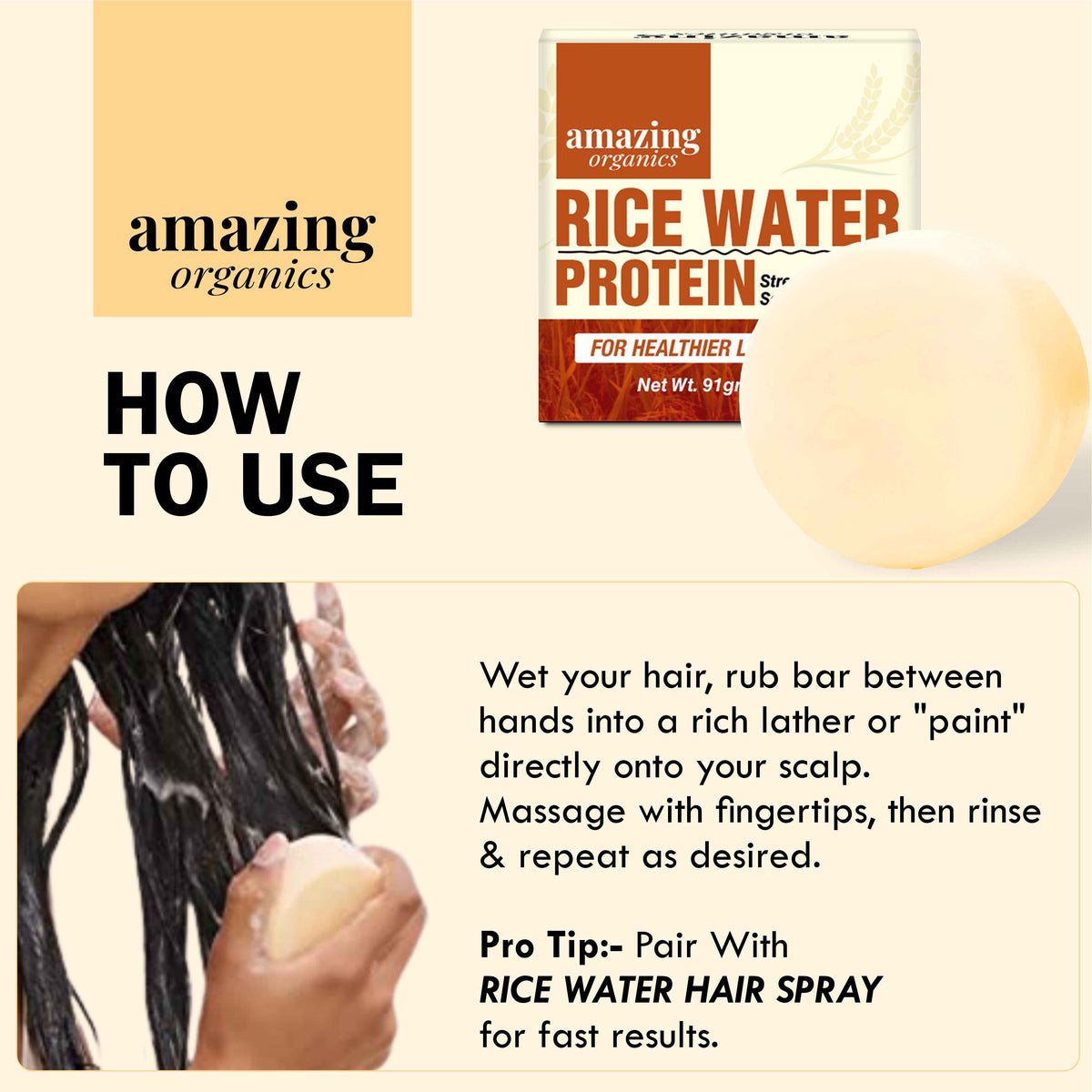 Rice Water Bar - For Healthy Looking Hair