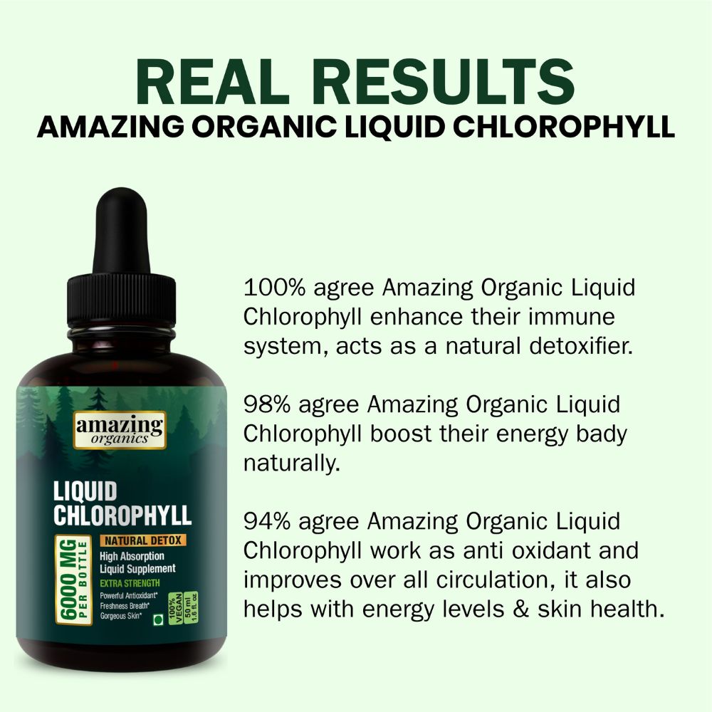 Liquid Chlorophyll Drops - Organic Chlorophyll - Natural Energy Boost