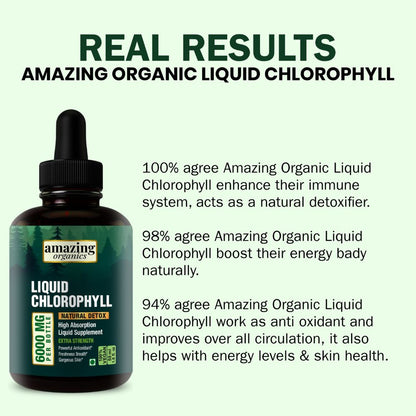 Liquid Chlorophyll Drops - Organic Chlorophyll - Natural Energy Boost