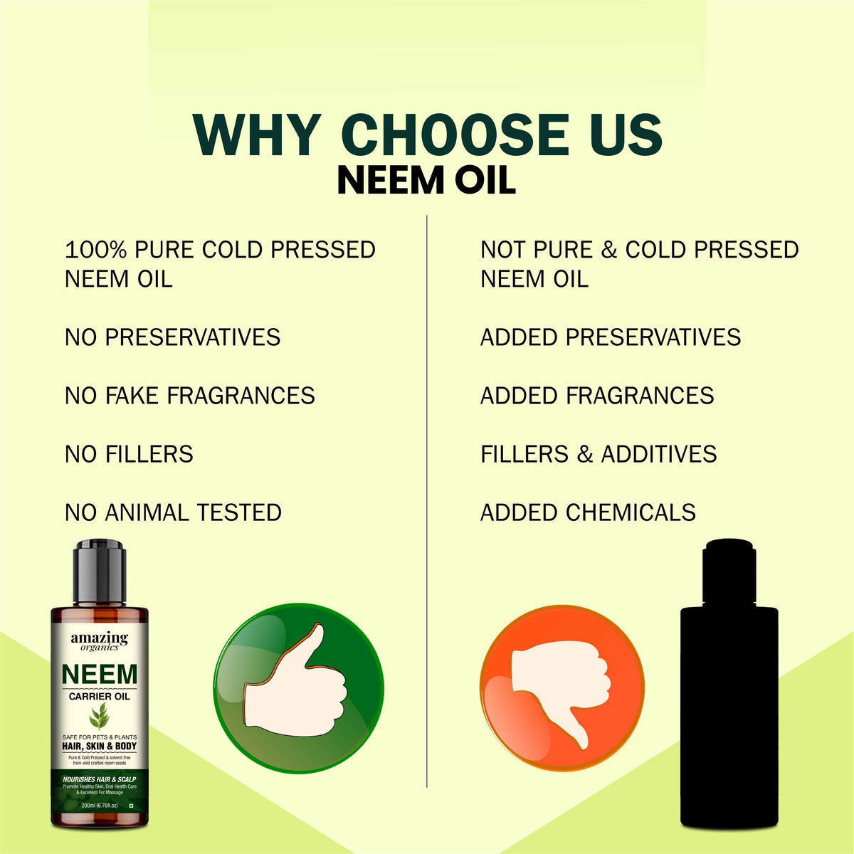 Neem Oil - Pure &amp; Organic for HAIR - SKIN &amp; NAILS