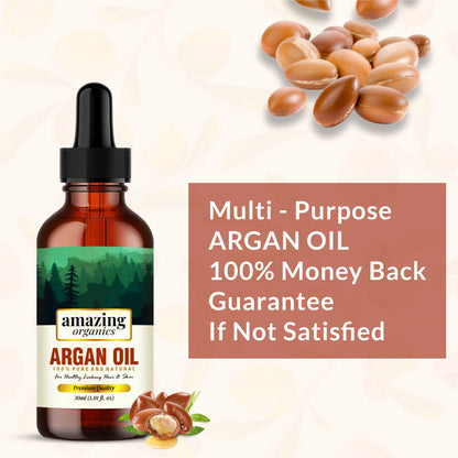 Argan Oil 100% Pure & Organic for Hair & Skin