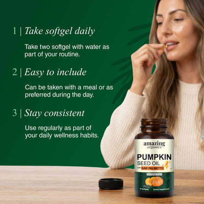 Pumpkin seed + saw palmetto for hair