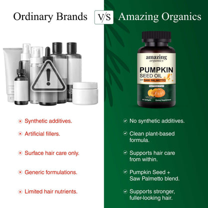 Pumpkin seed + saw palmetto for hair