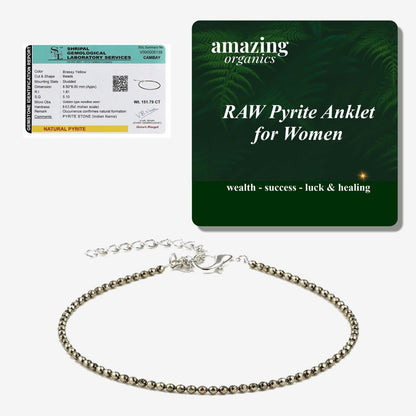 Authentic Pyrite Anklet for Women