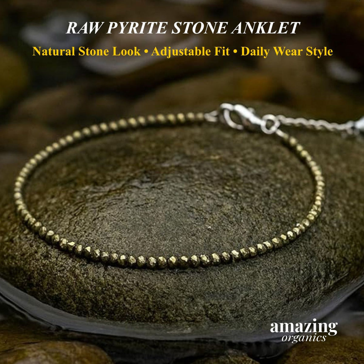 Authentic Pyrite Anklet for Women