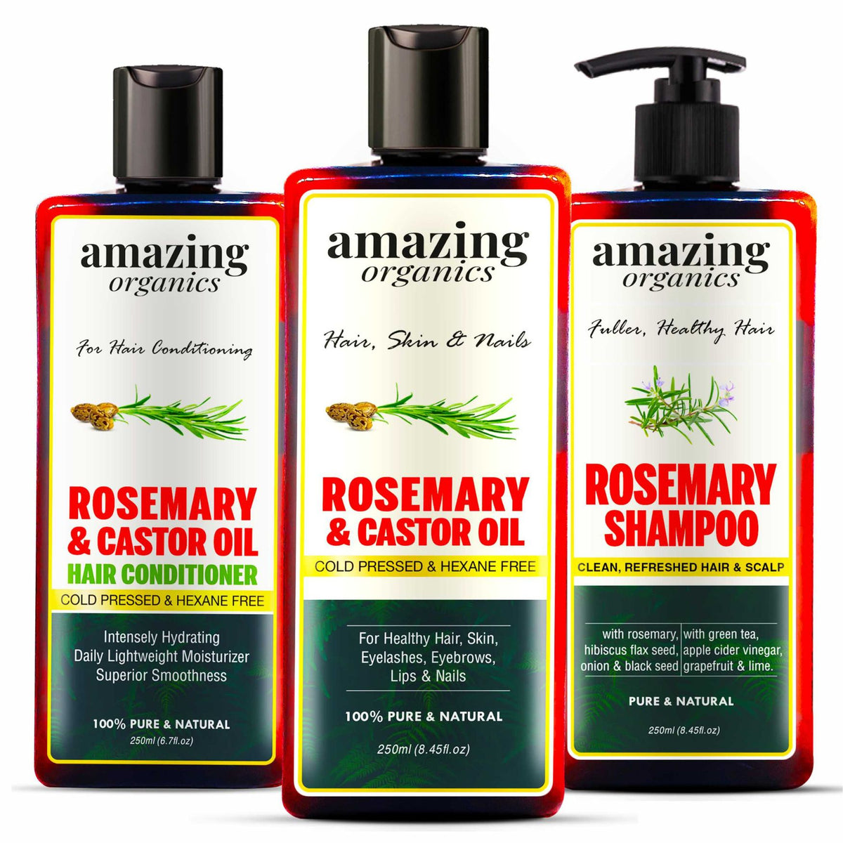 Rosemary Bundle Hair Oil - Shampoo - Conditioner