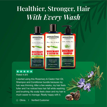 Rosemary Bundle Hair Oil - Shampoo - Conditioner