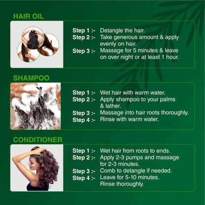 Rosemary Bundle Hair Oil - Shampoo - Conditioner