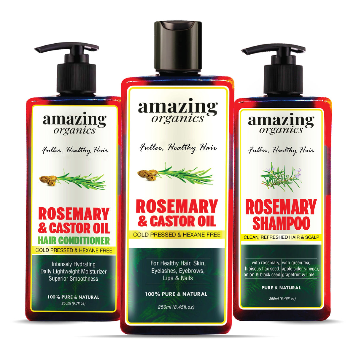Rosemary Bundle Hair Oil - Shampoo - Conditioner