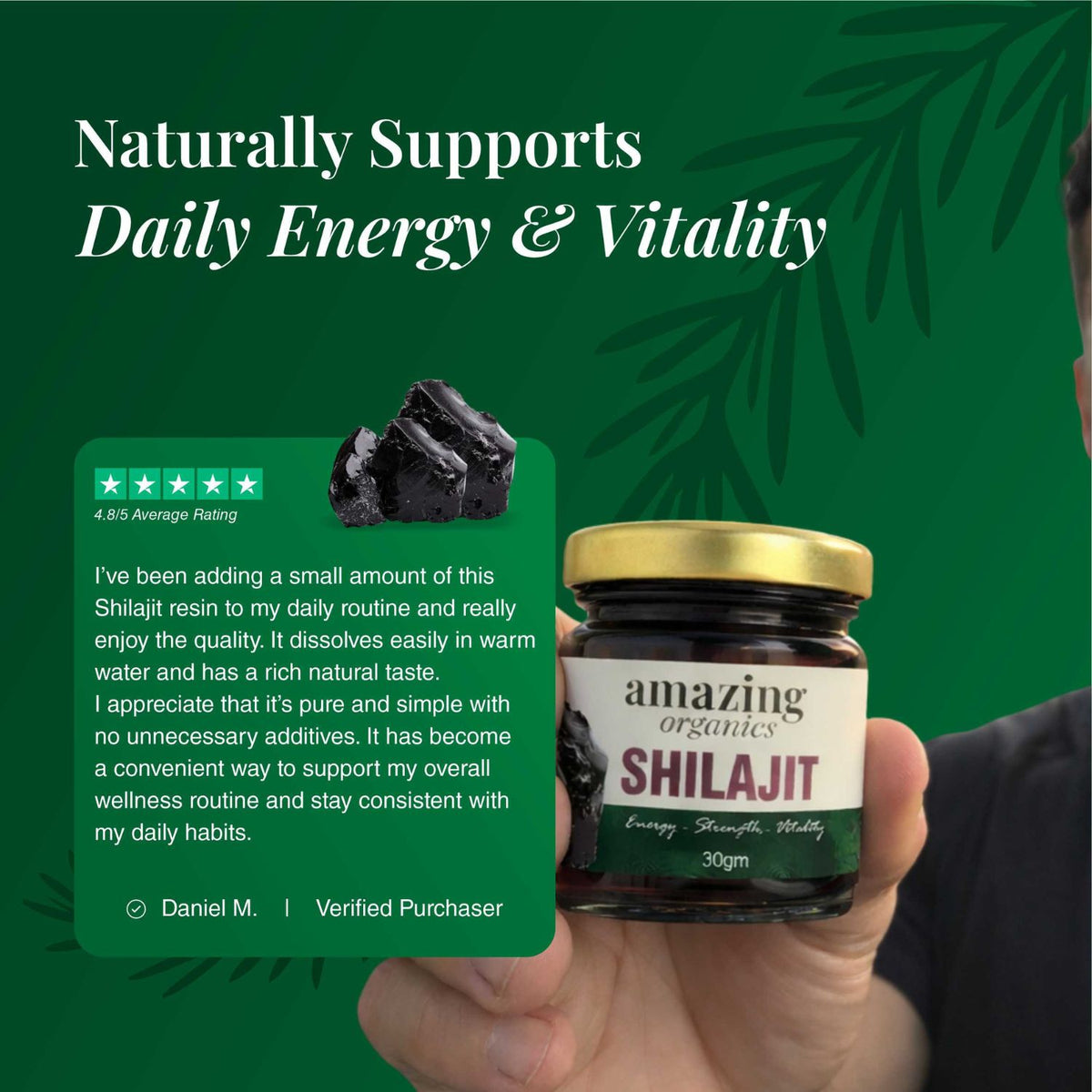 Pure Himalayan Shilajit Resin 2 Month Supply