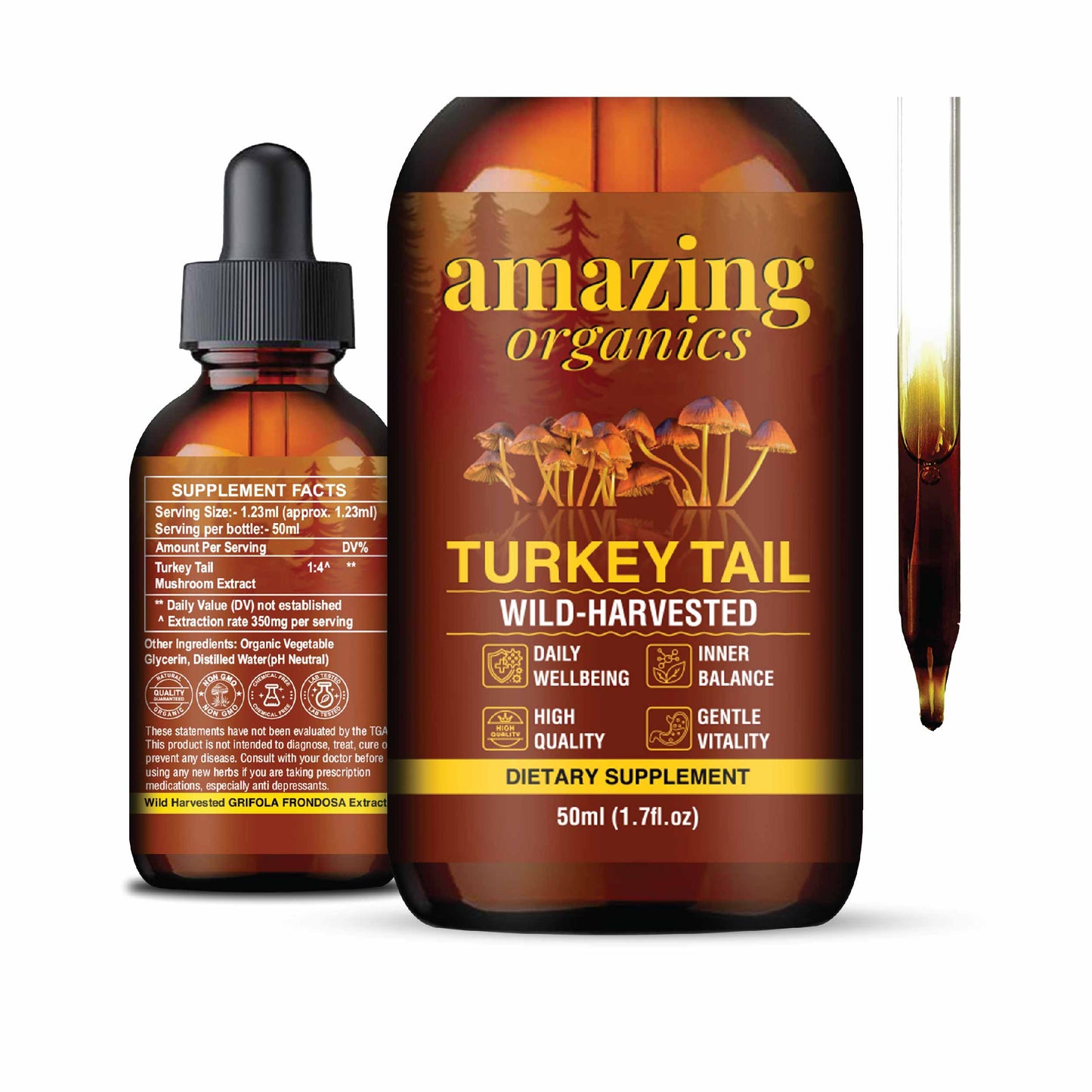 Turkey Tail Mushroom Drops