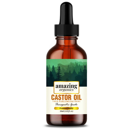 Pure Castor Oil Cold Pressed for Hair Growth, Reduce Acne Marks, Wrinkles, Soothing Sunburn