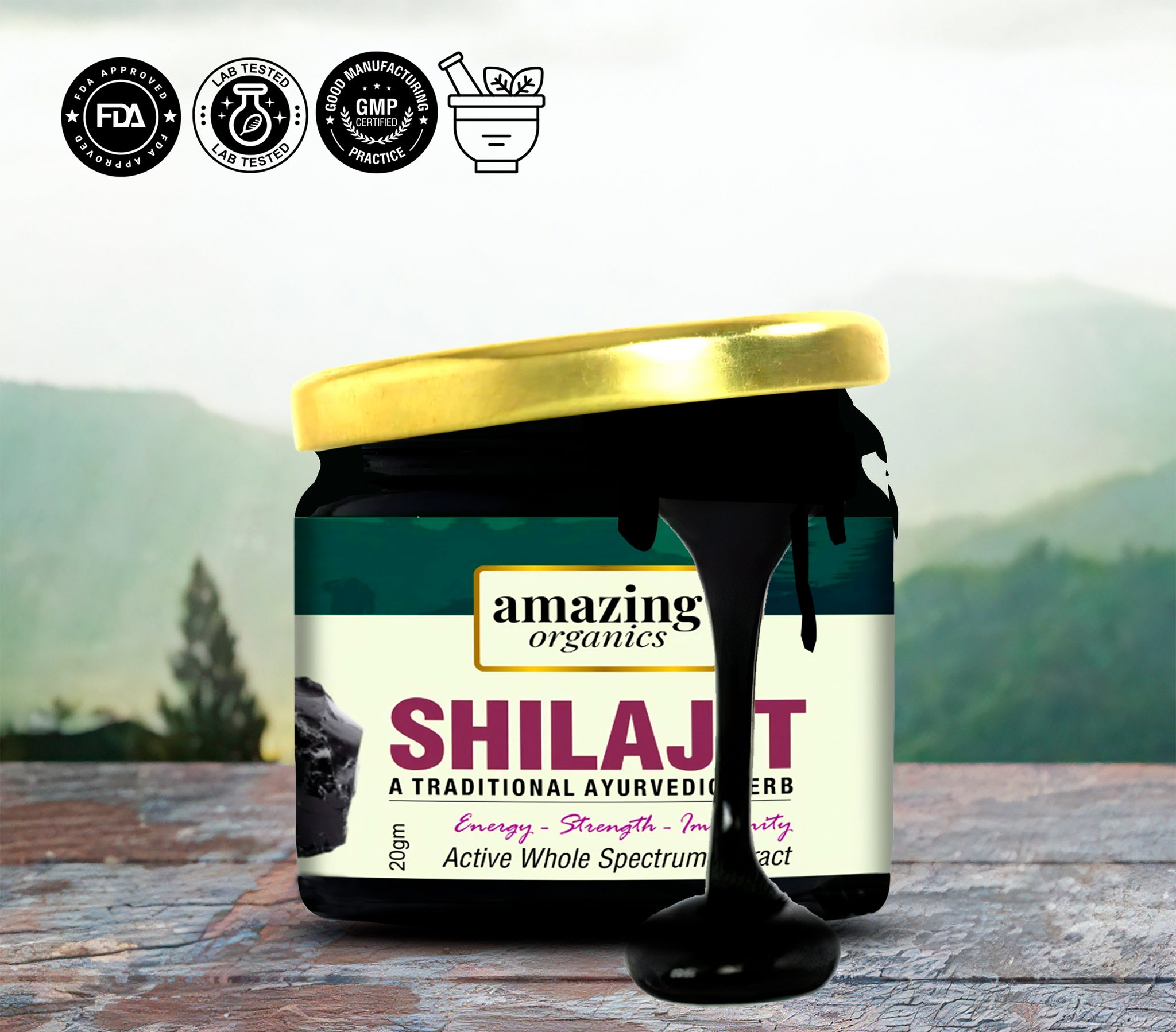 Pure Himalayan Shilajit Resin 2 Month Supply - amazingorganics