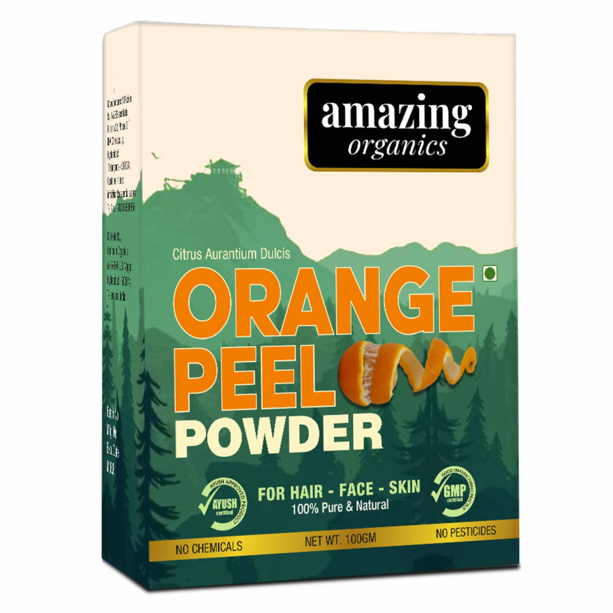 Organic Orange Peel Power, Preservative Free, Nature &amp; Chemical Free