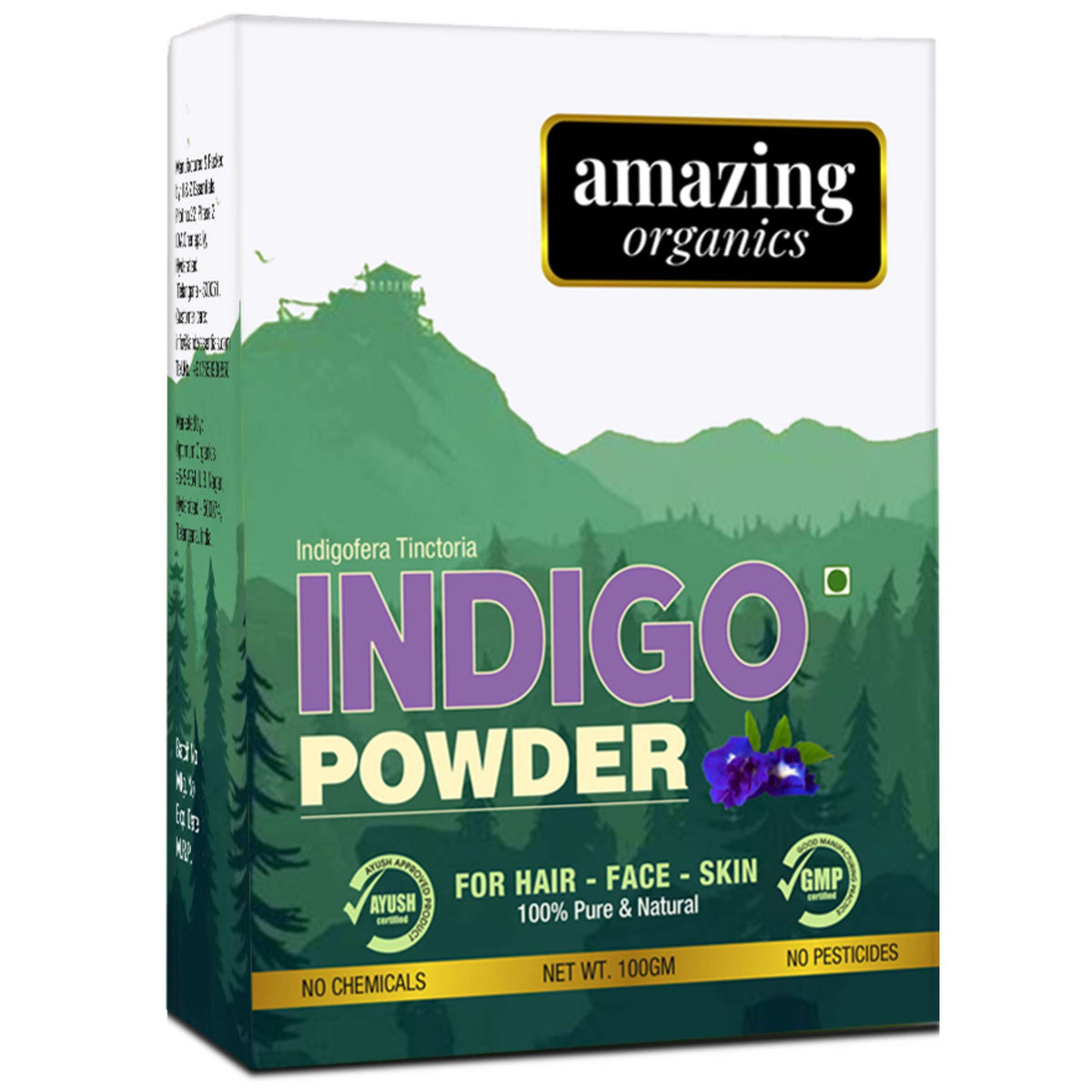 Indigo Powder For Hair Black 100 Grams,Natural Hair and Beard Dye.