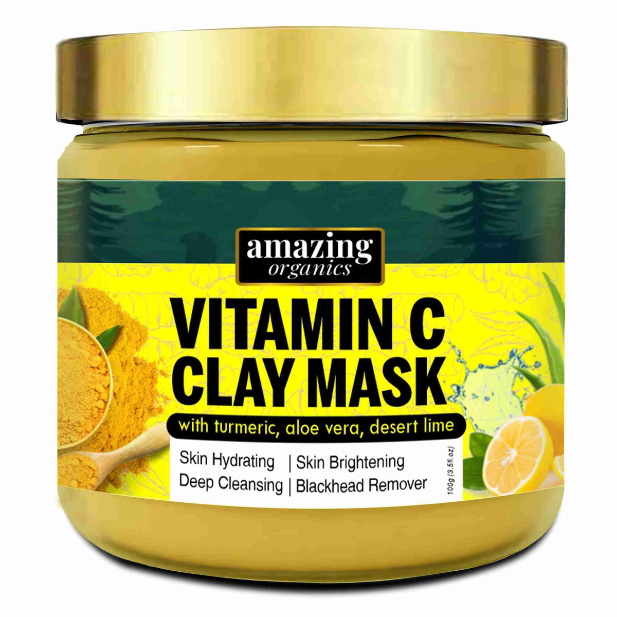 Turmeric Clay Mask with Vitamin C &amp; Aloe