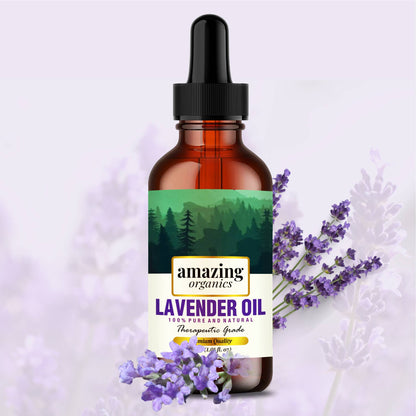 Lavender Essential Oil for Aroma Therapy, Stress Relief, Hair, Skin & Sleep