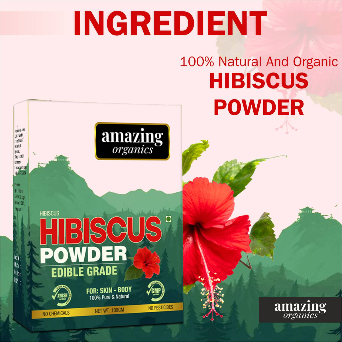 Hibiscus Powder for Hair and Skin Care