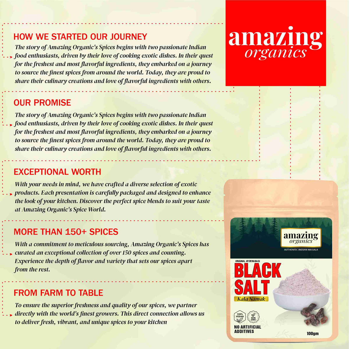 Black Salt Powder (Kala Namak) 3.5ox(100g)  Unrefined, Pure and Natural | Vegan | Gluten Friendly