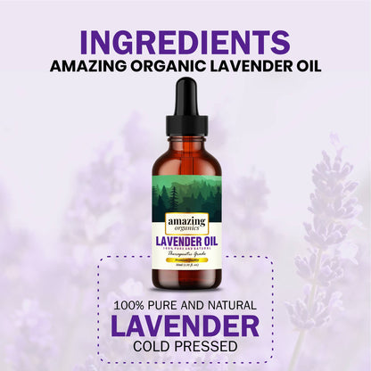 Lavender Essential Oil for Aroma Therapy, Stress Relief, Hair, Skin & Sleep