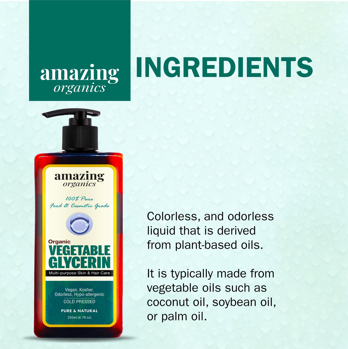 Vegetable Glycerin Pure & Natural