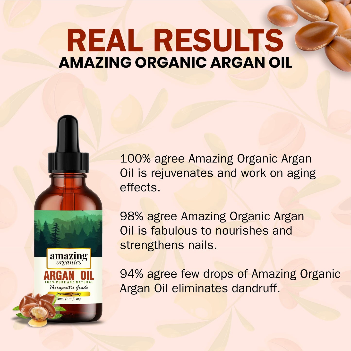 Argan Oil 100% Pure & Organic for Hair & Skin