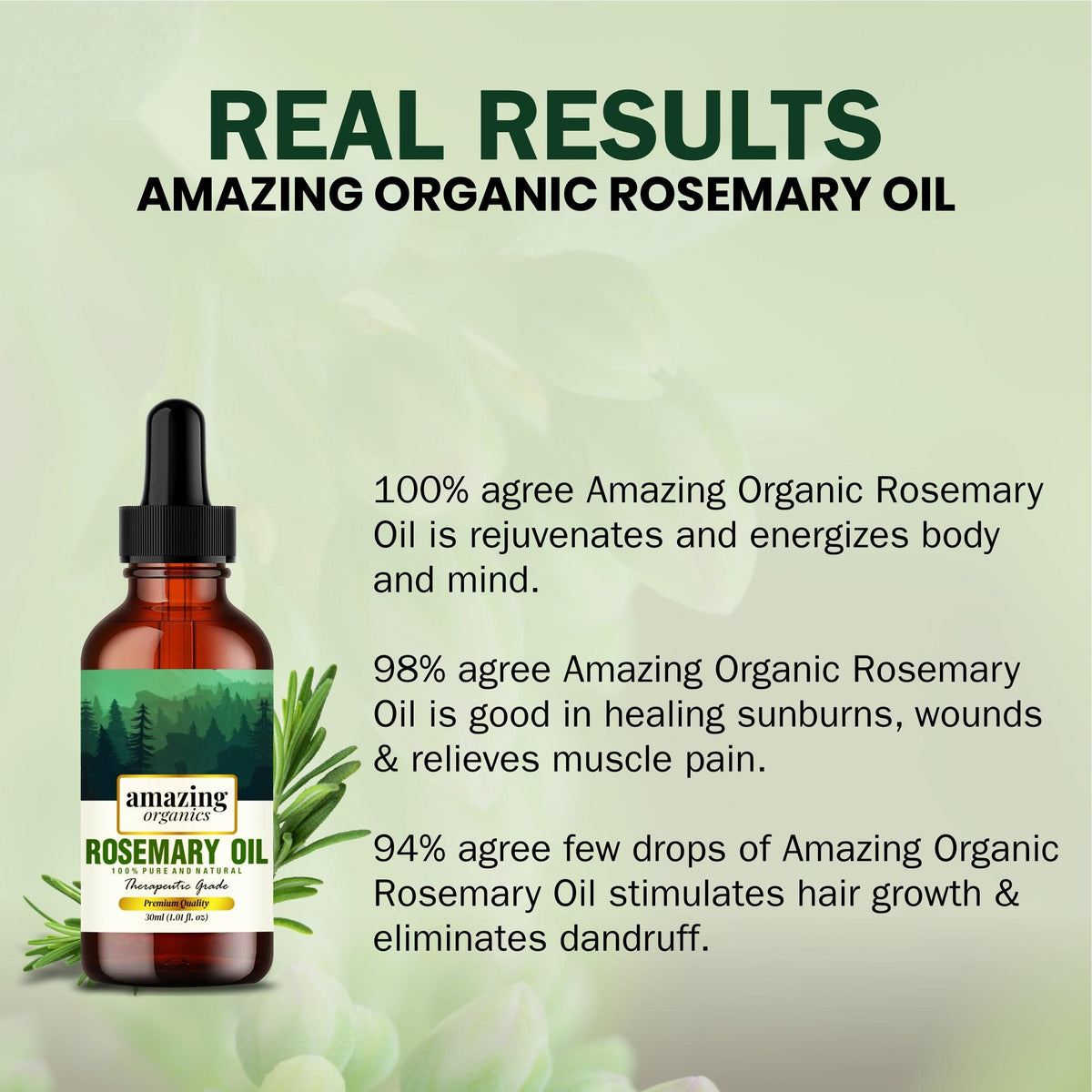 Rosemary Oil - Pure &amp; Natural for Hair Growth