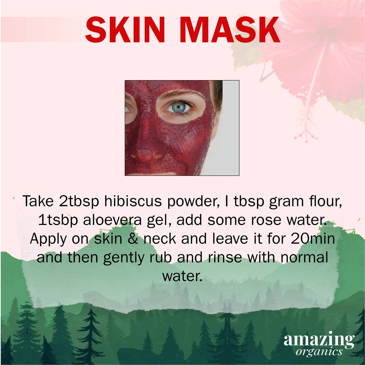 Hibiscus Powder for Hair and Skin Care