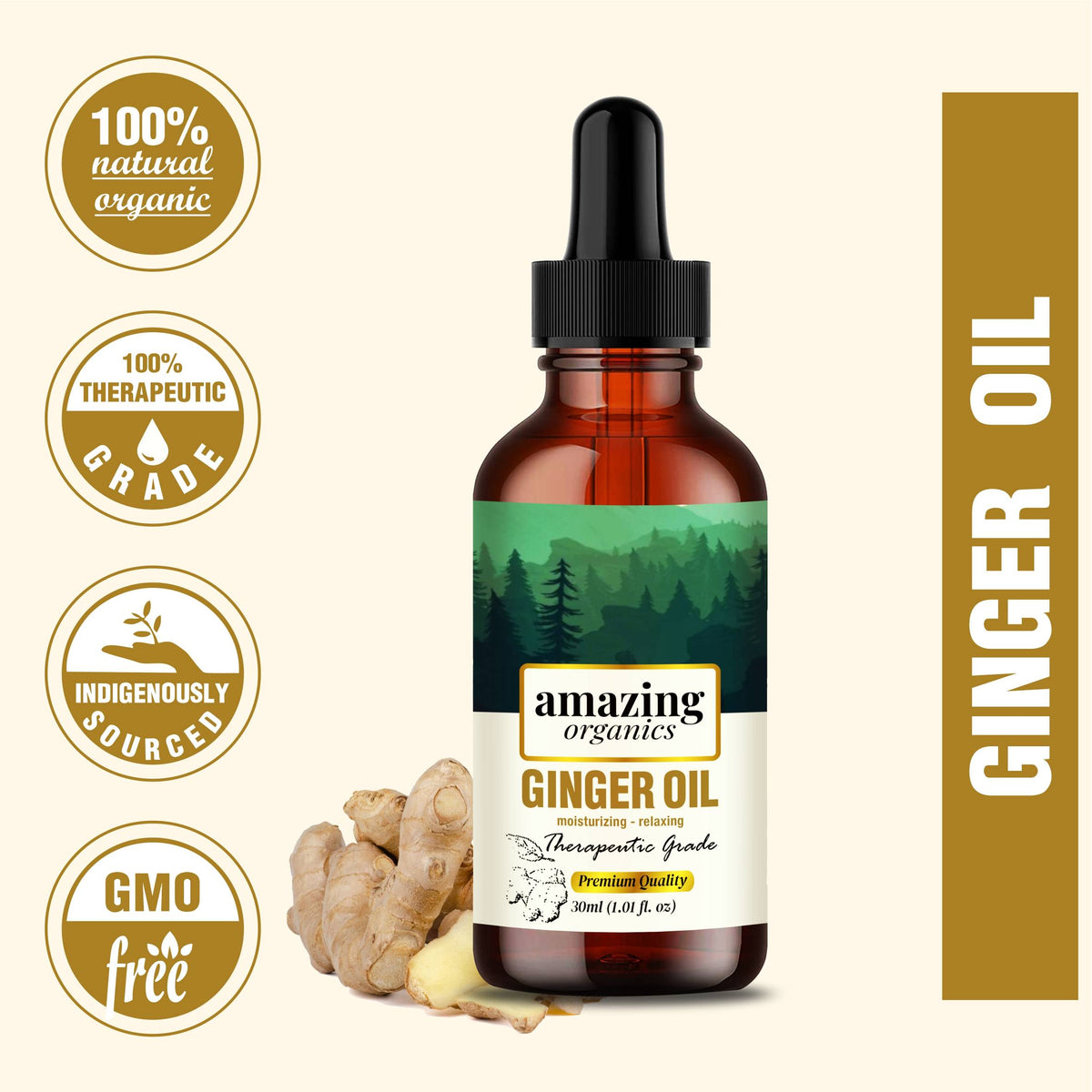 Ginger Oil, Therapeutic Grade A Pure &amp; Natural.