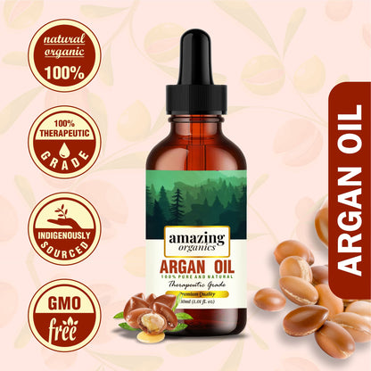 Argan Oil 100% Pure & Organic for Hair & Skin