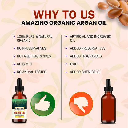 Argan Oil 100% Pure & Organic for Hair & Skin