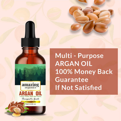 Argan Oil 100% Pure & Organic for Hair & Skin